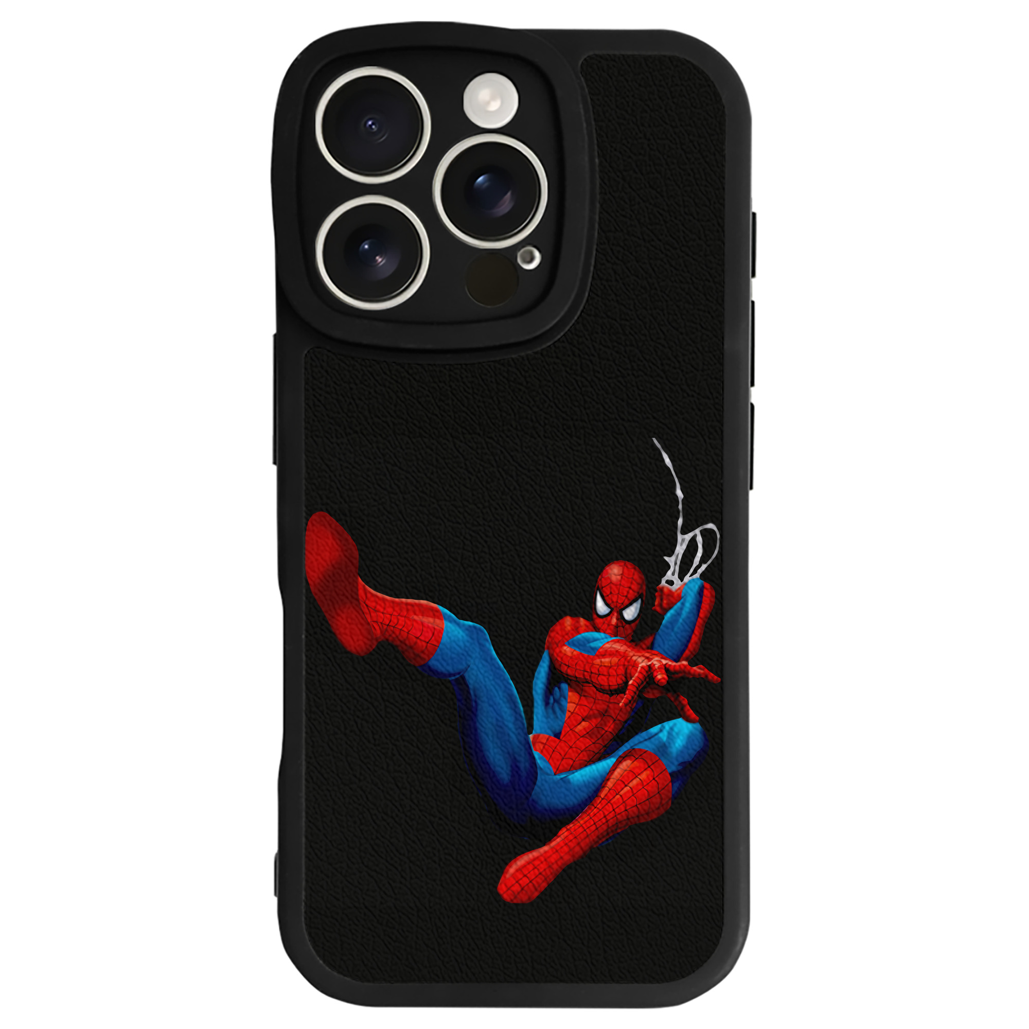 Spider Man スパイダーマン 【iPhone 16シリーズ対応】シリコンスマホケース（レザー調） 材質：シリコン
